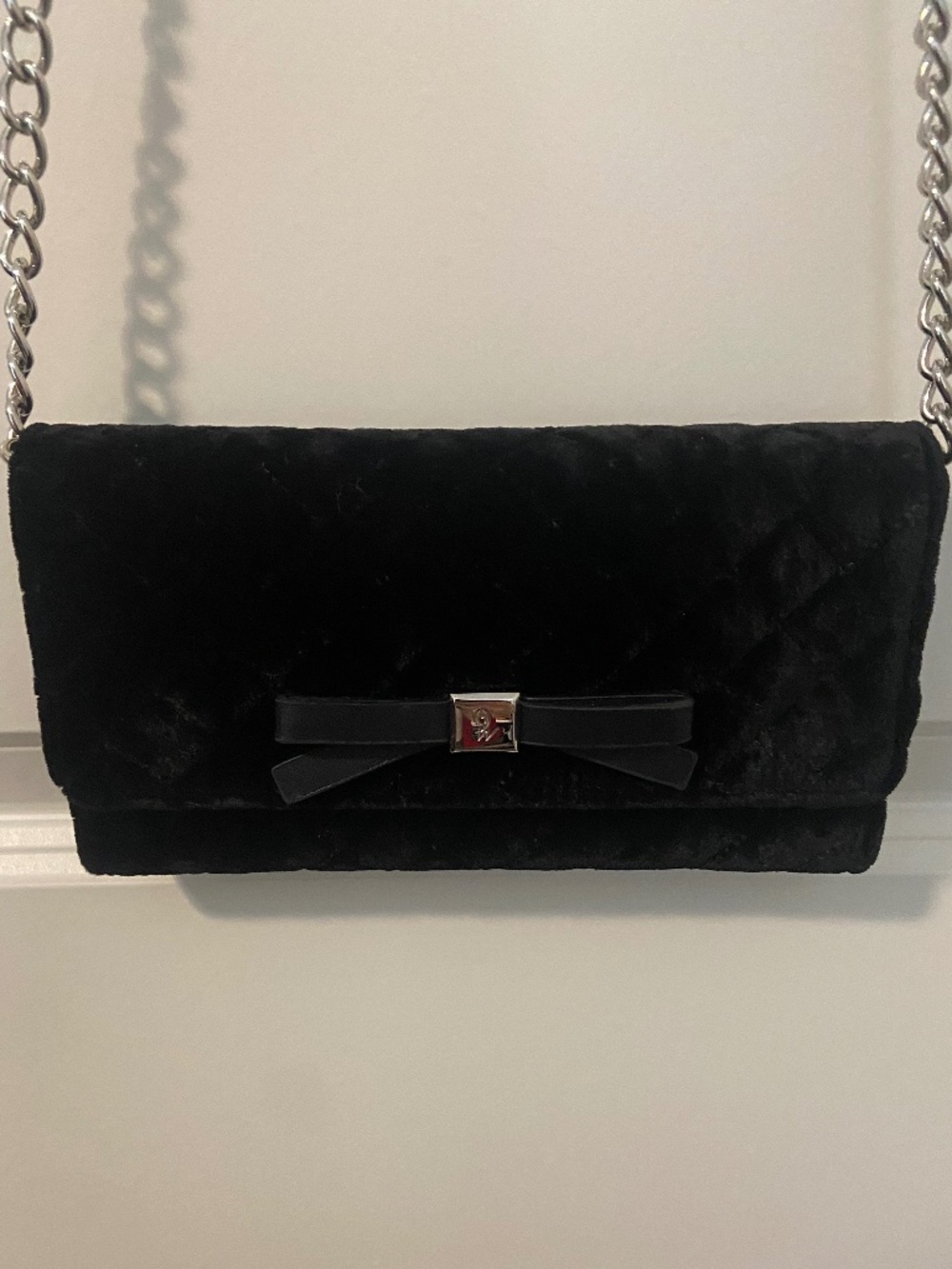 Nine West Velvet Elegant Evening Crossbody Bag